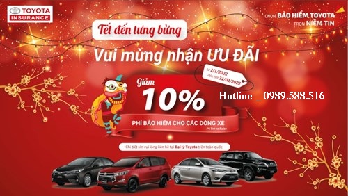 Toyota Việt Nam Khuyến Mại Bảo Hiểm Thân Vỏ Hỗ Trợ Khách Hàng Mùa Covid-19 2022